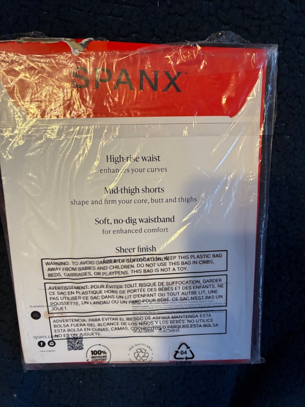 NWT SPANX high waist shaping shear - Picture 2 of 2